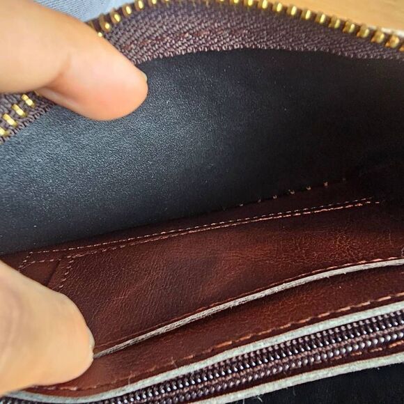 Peacock multicolor faux leather wallet Wristlet - Picture 7 of 8